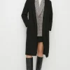 Outlet Oasis Single Breasted Relaxed Coat Black