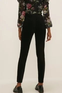 Online Oasis Skinny Velvet Trouser Burgundy