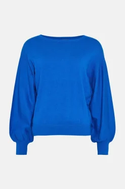 Outlet Oasis Slash Neck Knitted Jumper Forest