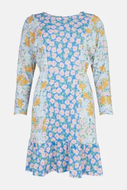 Discount Oasis Slinky Jersey Patched Batwing Mini Dress Multi