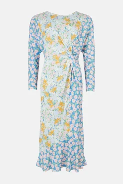 Outlet Oasis Slinky Jersey Patched Batwing Midi Dress Multi