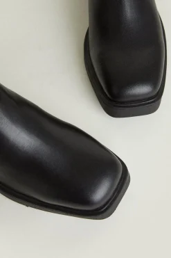 Discount Oasis Smart Leather Chelsea Ankle Boots Black