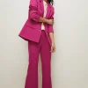 Discount Oasis Smart Tailored Straight Leg Trouser Fuchsia