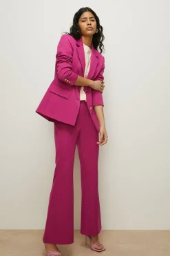 Discount Oasis Smart Tailored Straight Leg Trouser Fuchsia