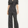 Discount Oasis Spot Stretch Crepe Twist Front Jumpsuit Mono