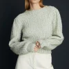 Outlet Oasis Statement Button Tinsel Jumper Gold
