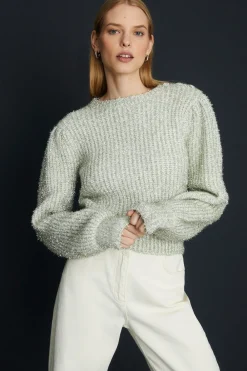 Outlet Oasis Statement Button Tinsel Jumper Gold