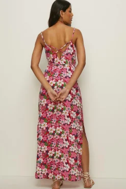 Fashion Oasis Strappy Maxi Dress Red