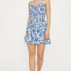 Hot Oasis Strappy Paisley Print Tie Back Mini Dress Multi