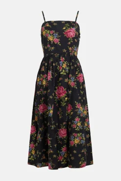 Discount Oasis Strappy Printed Fit And Flare Midi Dress Mint