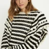 Clearance Oasis Stripe Ruffle Detail Jumper Mono