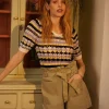 Best Oasis Stripe Stitch Knitted Jumper Black