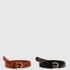 New Oasis Stud Detail Faux Leather Pack Belt Multi