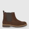 Clearance Oasis Suede Chelsea Boots Brown