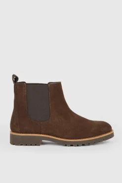 Clearance Oasis Suede Chelsea Boots Brown