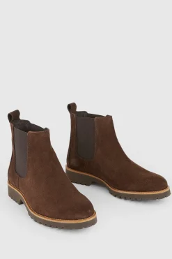 Clearance Oasis Suede Chelsea Boots Brown