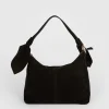 Sale Oasis Suede Slouchy Shoulder Bag Black