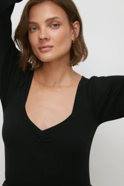 Fashion Oasis Sweetheart Neckline Jumper Blush