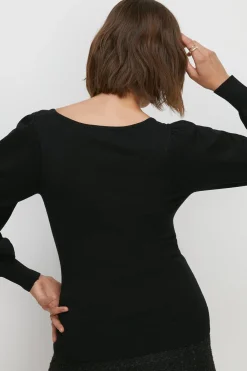Fashion Oasis Sweetheart Neckline Jumper Blush
