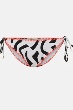 Online Oasis Swirl Neon Stitch Tie Side Bikini Bottom Mono
