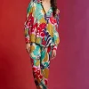 Online Oasis Swirl Printed Button Through Satin Shirt Multi