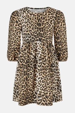 Outlet Oasis Textured Printed Skater Dress Animal