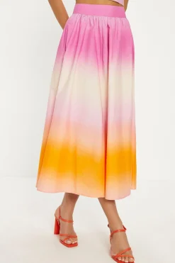 New Oasis Tie Dye Midi Skirt Multi