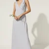 Best Oasis Tie Strap Bias Cut Maxi Dress Pale Blue