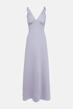 Best Oasis Tie Strap Bias Cut Maxi Dress Pale Blue