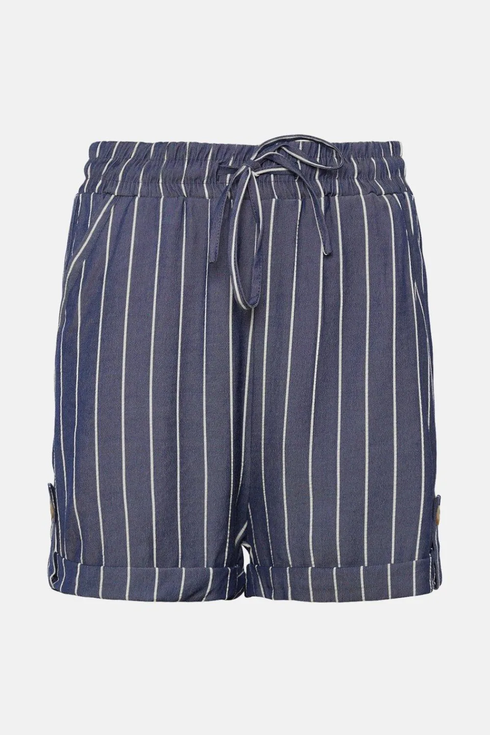 Hot Oasis Tie Waist Striped Short Yellow