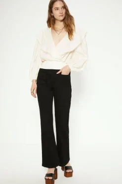 Online Oasis Trim Detailed Wrap Blouse Ivory