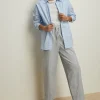 Clearance Oasis Turn Up Hem Trouser Stripe