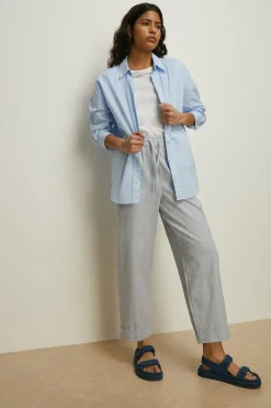 Clearance Oasis Turn Up Hem Trouser Stripe