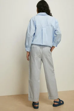 Clearance Oasis Turn Up Hem Trouser Stripe