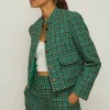 Outlet Oasis Tweed Button Detail Shorts Green