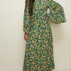 Fashion Oasis Twist Drape Front Garden Printed Midi Floral