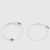 Outlet Oasis Two Pack Celestial Detail Bracelets Silver