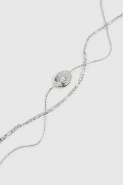 Outlet Oasis Two Pack Celestial Detail Bracelets Silver