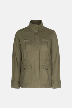 Outlet Oasis Utility Zip Through Jacket Sand