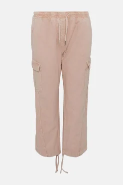 Sale Oasis Washed Cotton Twill Cargo Trouser Washed Pink