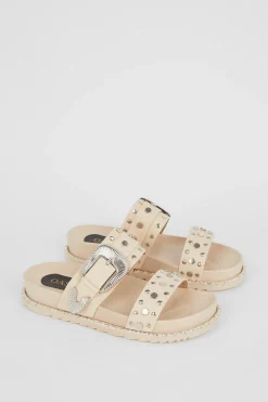 New Oasis Western Stud Detail Slider Nude Pink