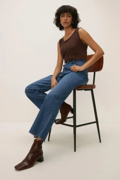 Discount Oasis Wide Leg Jean Mid Wash