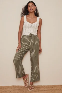 Online Oasis Wide Leg Trouser Khaki