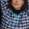 Fashion Oasis Wool Blend Diamond Jacquard Sequin Jumper Multi