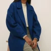 Outlet Oasis Wool Mix Balloon Sleeve Coat Blue