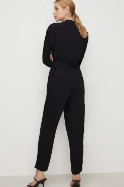 Best Oasis Zip Through Belted Jumpsuit Black